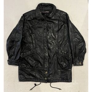 Vintage‎ Wilsons Leather Motorcycle Jacket Men's Size Small S Black Heavy